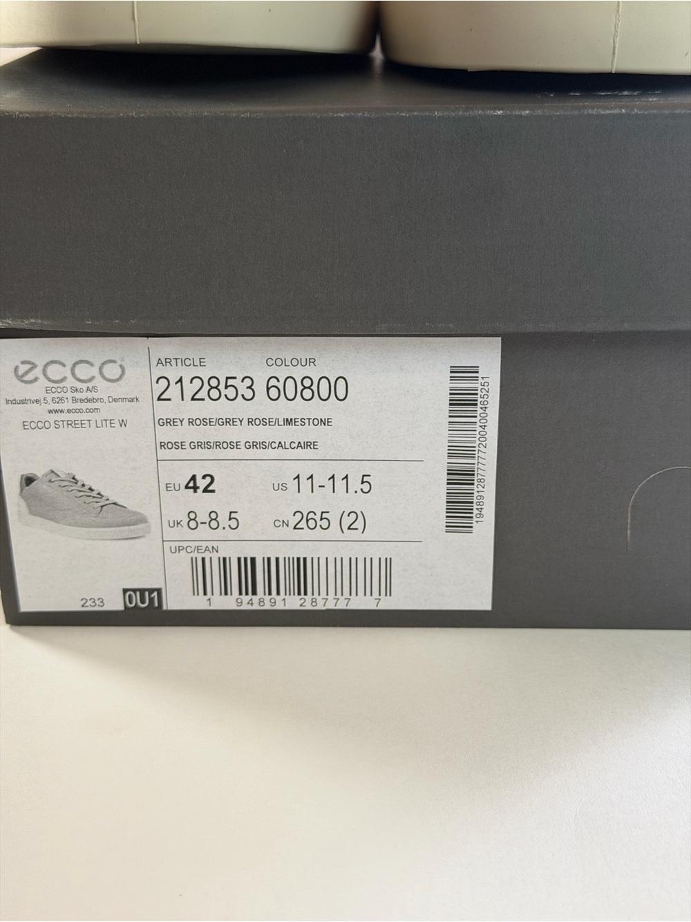 Ecco men Street Lite Lace Sneakers - Grey Rose & Limestone